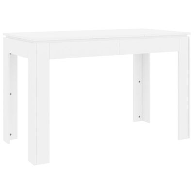vidaXL Dining Table White 120x60x76 cm Engineered Wood