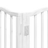 vidaXL Dog Gate with Door Foldable 15 Panels White 750 cm Poplar Wood