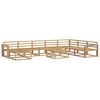 vidaXL Outdoor Sofa Set 9 pcs White Solid Acacia Wood