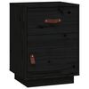 vidaXL Bedside Cabinets 2 pcs Black 40x34x55 cm Solid Wood Pine