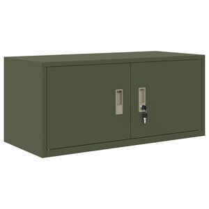 vidaXL Storage Cabinet Olive Green 90 x 40 x 40 cm Steel