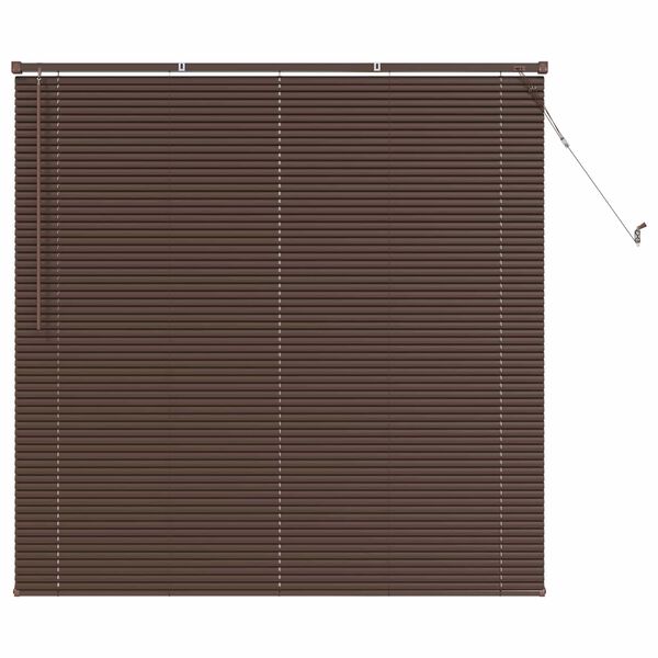 vidaXL Venetian Blind Manual Dark Brown with Pattern 150 x 140 cm PVC