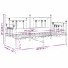 vidaXL Daybed Frame with Headboard White 100 x 200 cm Steel