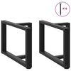 vidaXL Coffee Table Legs T-Shaped&nbsp;2 pcs Black 70x25x(42-43) cm Steel