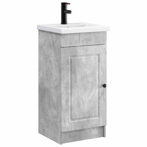 vidaXL Bathroom Vanity with Sink Concrete Grey 42 x 40 x 84.5 cm