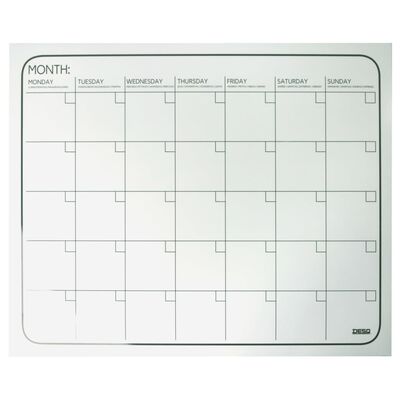 DESQ Frameless Magnetic Month Planner 40x50cm White