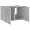 vidaXL TV Wall Cabinet with LED Lights Concrete Grey 60x35x41 cm