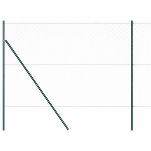 vidaXL Hexagonal Fence Ground Fix 100 x 1.6 m PVC-Coated Steel Grey