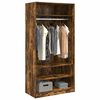 vidaXL Wardrobe Smoked Oak 100x50x200 cm Engineered Wood