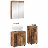 vidaXL Bathroom Furniture Set with Door TULUM Old Wood Engineered Wood