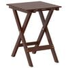 vidaXL Side Table Foldable Brown Solid Wood Poplar
