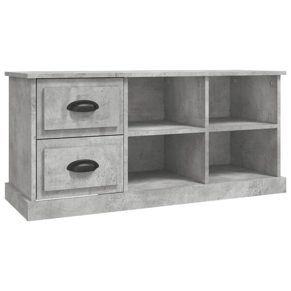 vidaXL TV Cabinet Concrete Grey 102x35.5x47.5 cm Engineered Wood