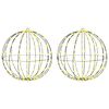 vidaXL Ball with 320 LEDs 2 pcs Warm white 50 cm Metal