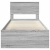 vidaXL Bed Frame Grey Sonoma 90 x 190 cm Engineered wood