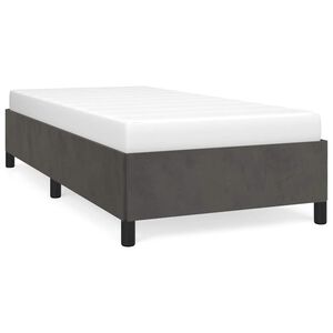 vidaXL Bed Frame without Mattress Dark Grey 90x190 cm Single Velvet