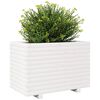 vidaXL Garden Planter White 70x40x49.5 cm Solid Wood Pine