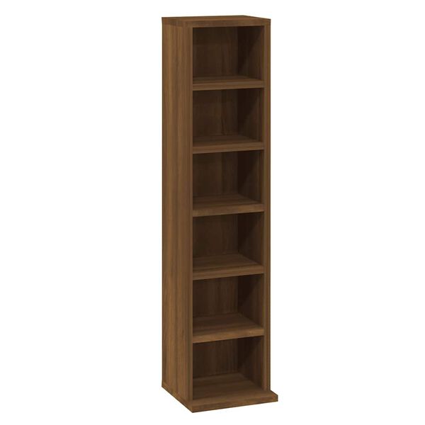 vidaXL CD Cabinet Brown Oak 21x20x88 cm Engineered Wood