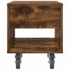 vidaXL Bedside Table Smoked Oak 40.5 x 40 x 48 cm Engineered Wood
