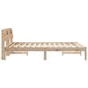 vidaXL Bed Frame with Headboard Brown 140 x 190 cm Solid Pine Wood