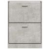vidaXL Shoe Cabinet Concrete Grey 59x17x81 cm Engineered Wood