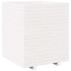 vidaXL Garden Planter White 60x60x72.5 cm Solid Wood Pine