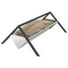 vidaXL Livestock Feeding Trough Silver 111 x 76 x 38 cm