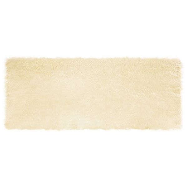 vidaXL Faux Sheepskin Rug Tafalla Cream 80 x 200 cm Polyester