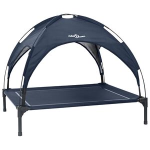 vidaXL Dog Bed Navy Blue XL Steel