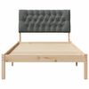 vidaXL Bed Frame with Upholstered Headboard Brown 100 x 200 cm