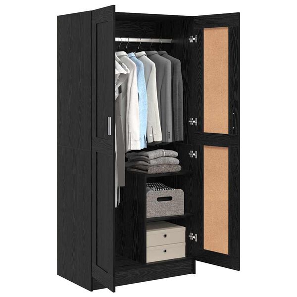 vidaXL Wardrobe Black Oak 82.5 x 51.5 x 180 cm Engineered Wood