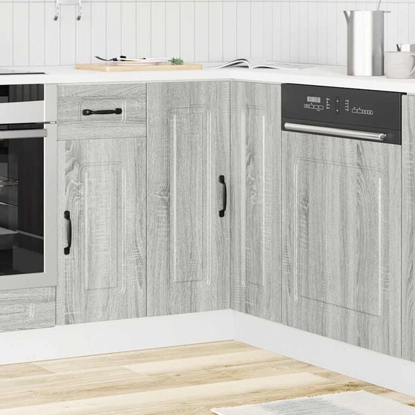 vidaXL Kitchen Corner Base Cabinet Kalmar Grey Sonoma Engineered Wood