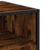vidaXL TV Cabinet Smoked Oak 91x40x46 cm Engineered Wood and Metal
