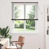 vidaXL Window Blind with Curtains Manual Black Aluminium