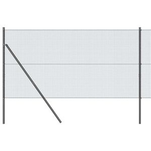 vidaXL Welded Wire Fence Ground Fix 10 x 1.2 m PVC-Coated Steel Grey