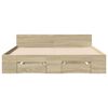 vidaXL Bed Frame with Drawers without Mattress Sonoma Oak 120x190 cm Small Double