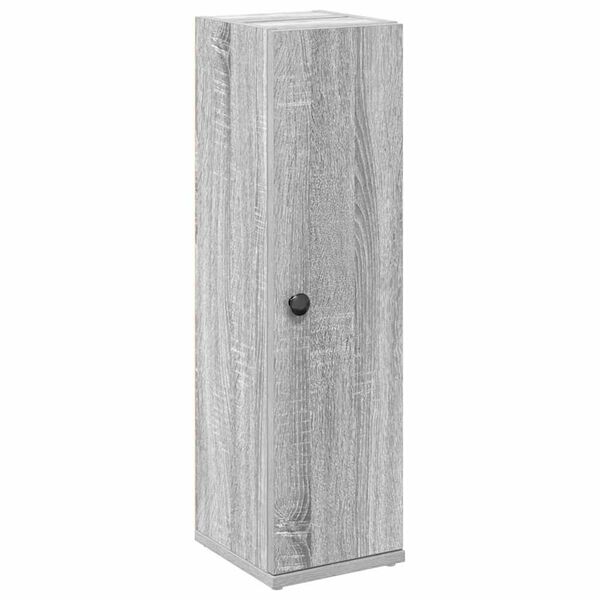 vidaXL Bathroom Cabinet with Roll Holder Grey Sonoma 20.5x22x72 cm