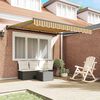 vidaXL Retractable Awning Manual Yellow and Grey 300 x 250 cm