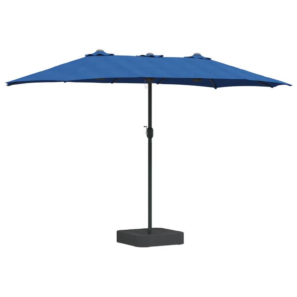vidaXL Garden Parasol Azurblau 385 x 209 x 244 cm Polyester