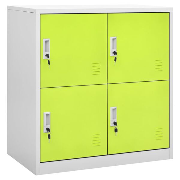 vidaXL Locker Cabinets 5 pcs Light Grey and Green 90x45x92.5 cm Steel