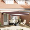 vidaXL Automatic Retractable Awning Brown 400x300 cm