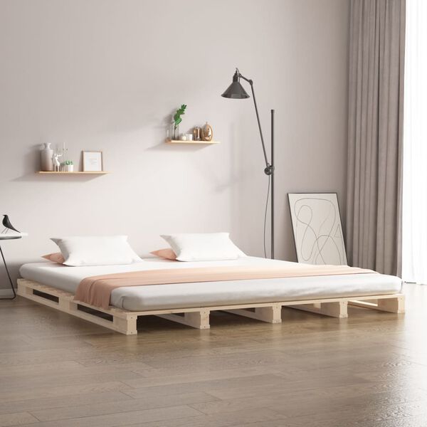 vidaXL Pallet Bed without Mattress 140x190 cm Solid Wood