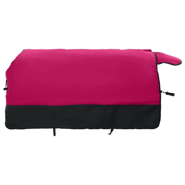 vidaXL Horse Blanket Pink and Black 125 cm Polyester