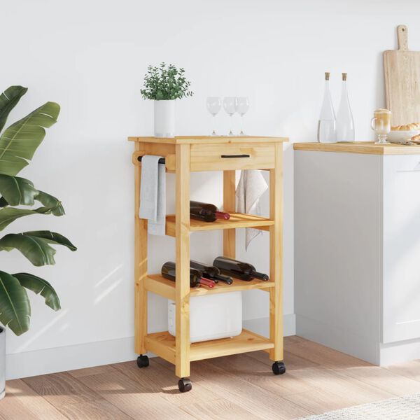 vidaXL Kitchen Trolley MONZA 48x40x88.5 cm Solid Wood Pine