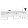 vidaXL Storage Headboard with Shelf White 90 cm Engineered Wood