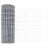 vidaXL Fence with Posts Silver 0.4 x 10 m Steel