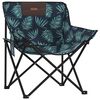 vidaXL Camping Chairs with Pocket Foldable 2 pcs Leave Print