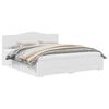 vidaXL Bed Frame with Headboard White 180 x 200 cm Engineered Wood