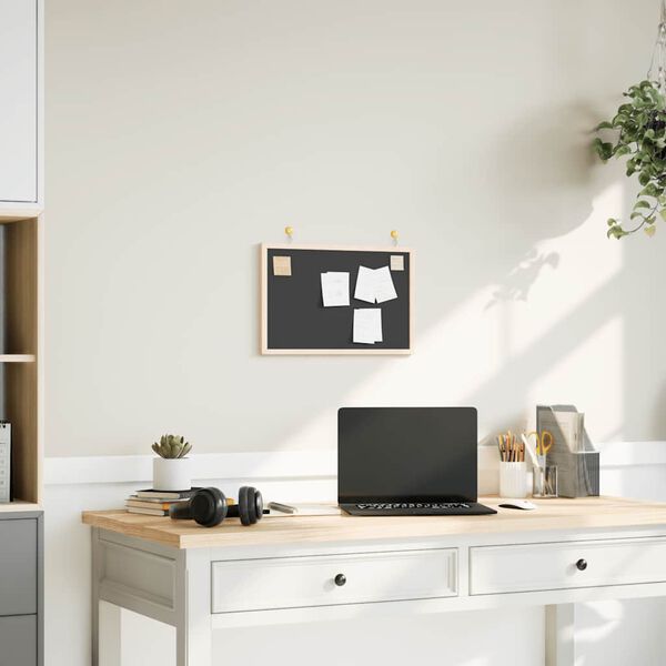 vidaXL Chalkboard with Solid Pine Wood Frame Black 40x30 cm