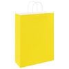vidaXL Paper Bags 250 pcs with Handles Yellow 32x12x42 cm