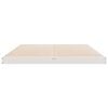 vidaXL Floor Bed Frame White 213.5 x 144 x 9 cm Solid Pine Wood